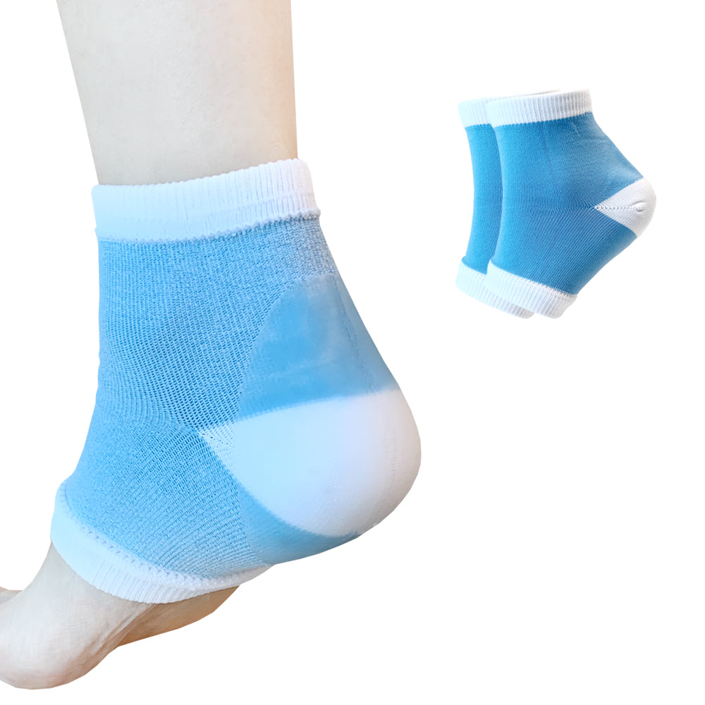 Moisturizing Gel Heel Socks for Men and Women - Open Toe Soft Silicon Sock for Dry Cracked Feet