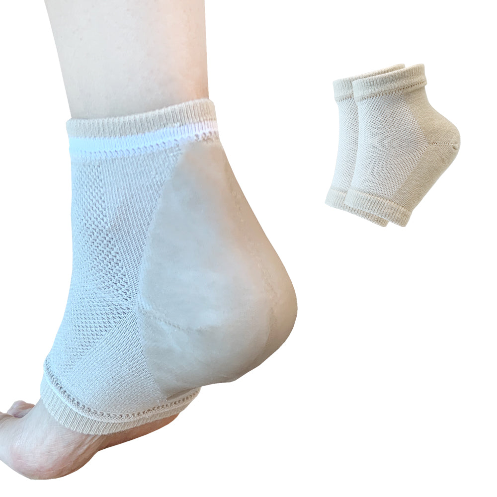 Moisturizing Gel Heel Socks for Men and Women - Open Toe Soft Silicon Sock for Dry Cracked Feet