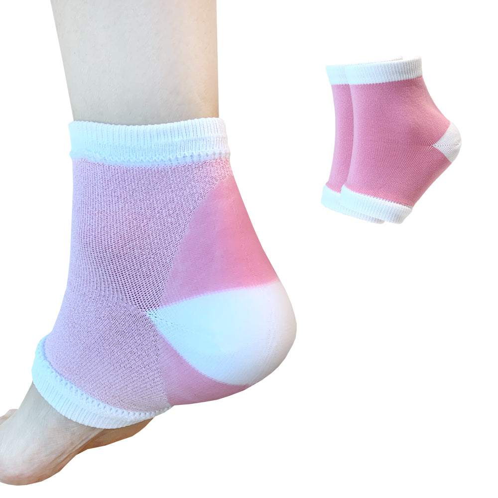 Moisturizing Gel Heel Socks for Men and Women - Open Toe Soft Silicon Sock for Dry Cracked Feet
