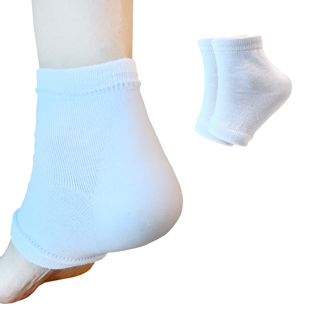 Moisturizing Gel Heel Socks for Men and Women - Open Toe Soft Silicon Sock for Dry Cracked Feet