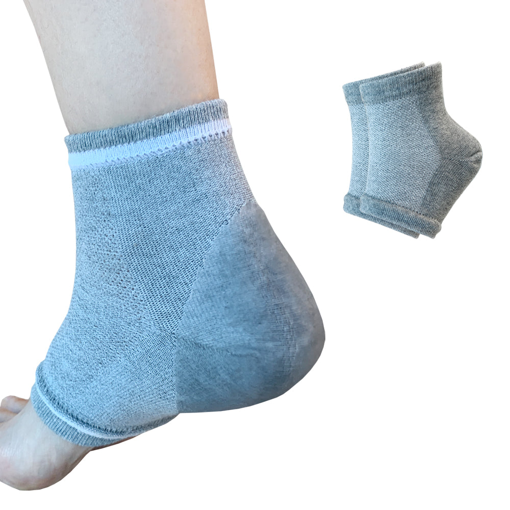 Moisturizing Gel Heel Socks for Men and Women - Open Toe Soft Silicon Sock for Dry Cracked Feet
