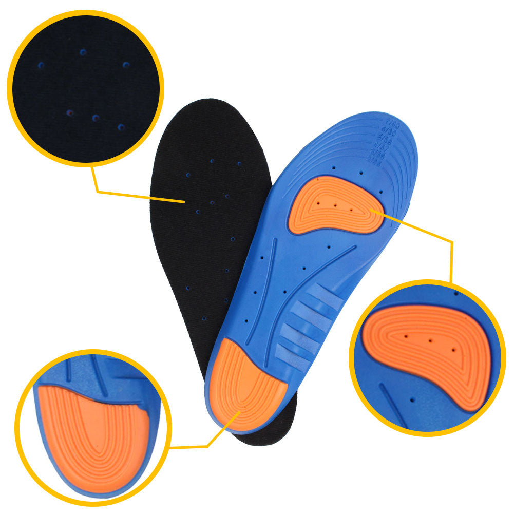 Memory Foam Shoe Inserts - Breathable Sport Shoe Insoles - Full Length Shoe Insert