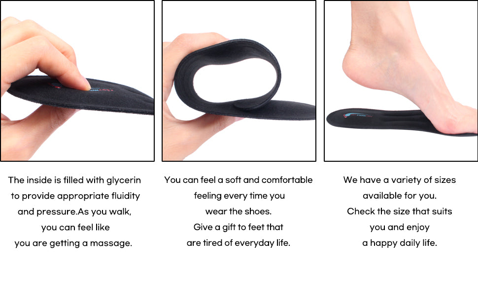 Foot Relief Glycerine Filled Liquid Insoles