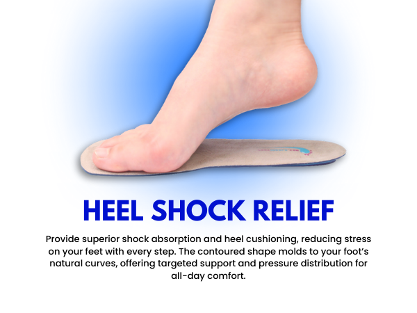 Foot Relief Soft Silicone Sports Gel Insoles, Massage for Work
