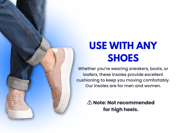 Foot Relief Soft Silicone Sports Gel Insoles, Massage for Work