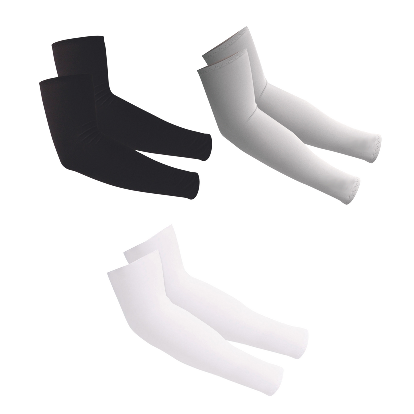 2 Pairs UV Sun Protection Cooling Arm Sleeves for Cycling, Running, Golf, Driving Sleeves for Men & Women