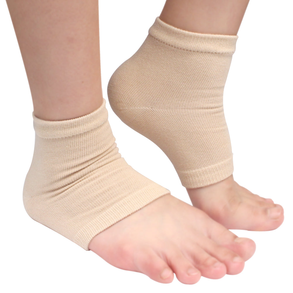 Moisturizing Gel Heel Socks for Men and Women - Open Toe Soft Silicon Sock for Dry Cracked Feet
