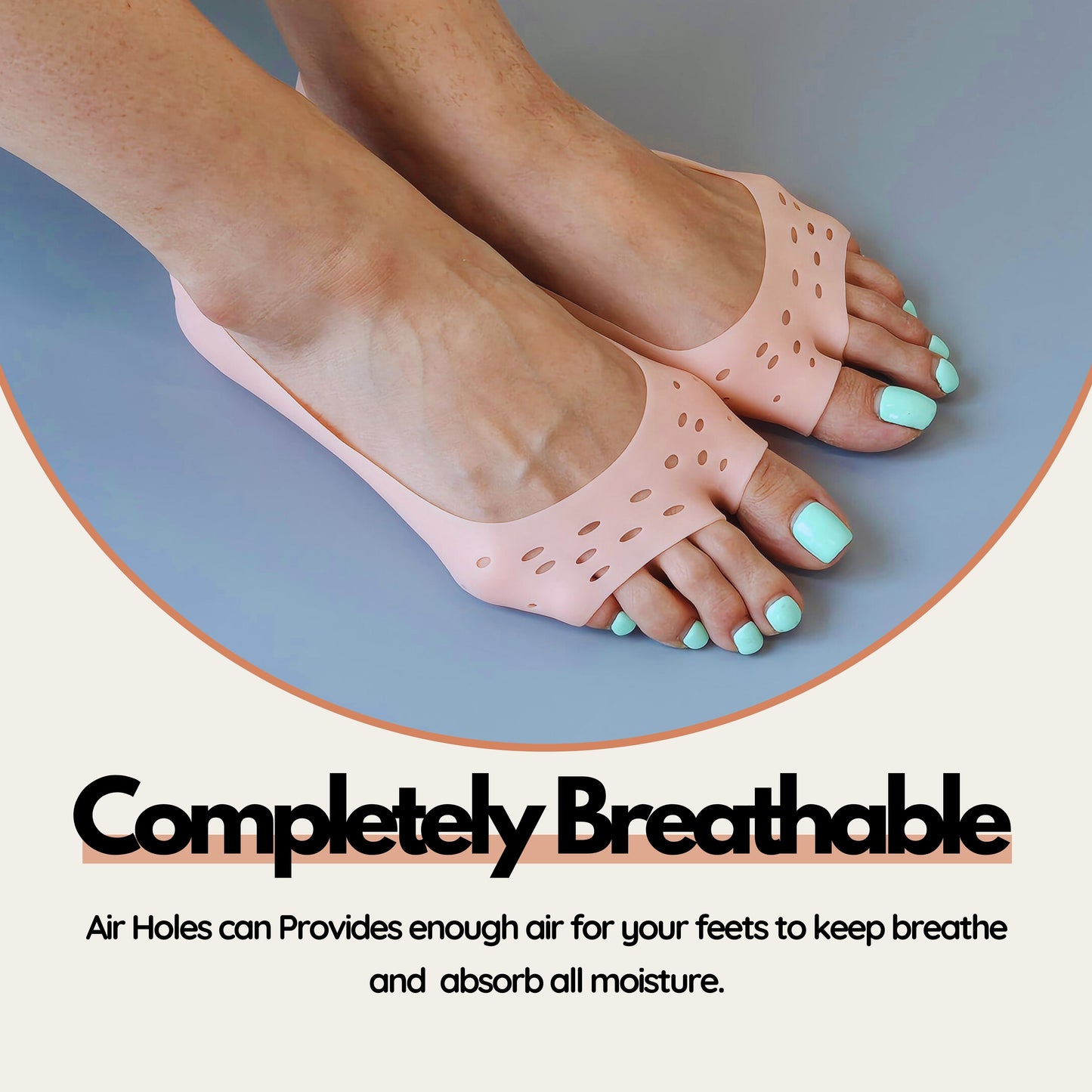 Open Toe Gel Moisturizing Socks – Spa Quality Hydration for Dry, Cracked Heels 1 Pair