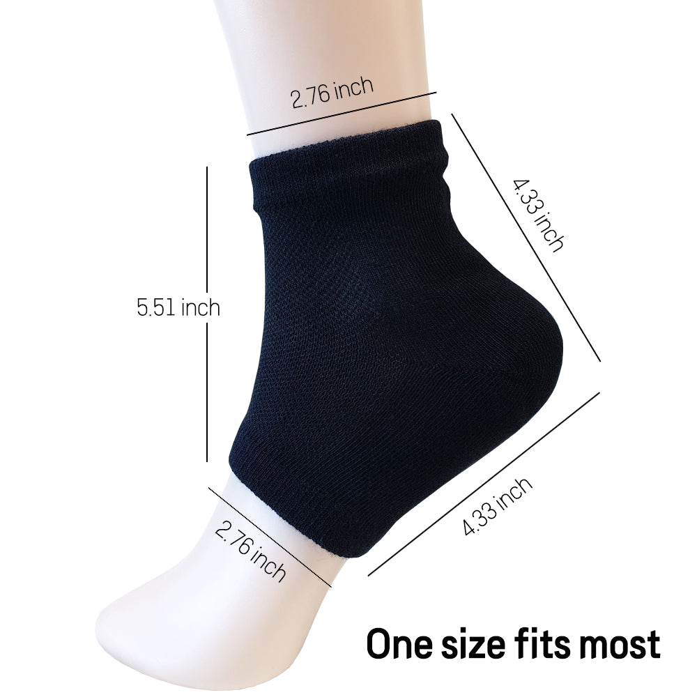 Moisturizing Gel Heel Socks for Men and Women - Open Toe Soft Silicon Sock for Dry Cracked Feet