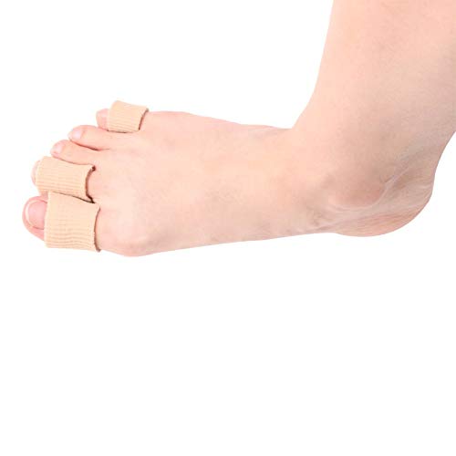 footinsole Gel Toe Protectors -Gel Toe Tube - Fabric Sleeve Toe Protectors 2PCS (0.8 X 6 Inches)