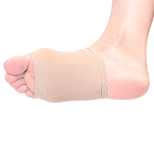 Arch Support Sleeves with Comfort Gel Cushions for Flat Foot and Plantar Fasciitis Pain Relief