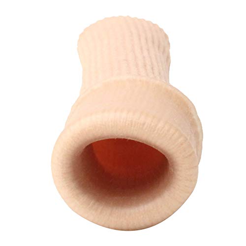 footinsole Gel Toe Protectors -Gel Toe Tube - Fabric Sleeve Toe Protectors 2PCS (1.3 X 6 Inches)