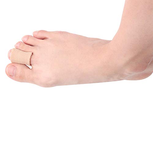 footinsole Gel Toe Protectors -Gel Toe Tube - Fabric Sleeve Protectors 2PCS (0.7 X 6 Inches)