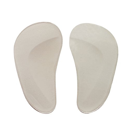 footinsole Arch Support Insoles Pu Gel Foot Massage Suede Insoles for Fallen Arches - 1 Pair