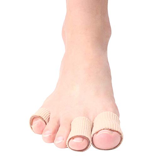 footinsole Gel Toe Protectors -Gel Toe Tube - Fabric Sleeve Protectors 2PCS (0.7 X 6 Inches)