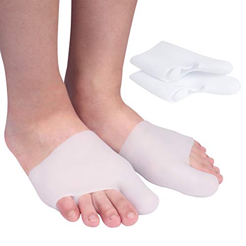 Gel Bunion Protector Sleeves - Metatarsal Pads for Men and Women – Pain Relief Toe Socks (2 Pairs)