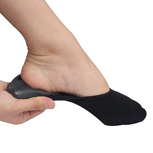 Gel No Shoe Socks – Therapeutic for Dry Cracked Feet – Relieve Heel Pain – Prevent Back Problems (Black color)