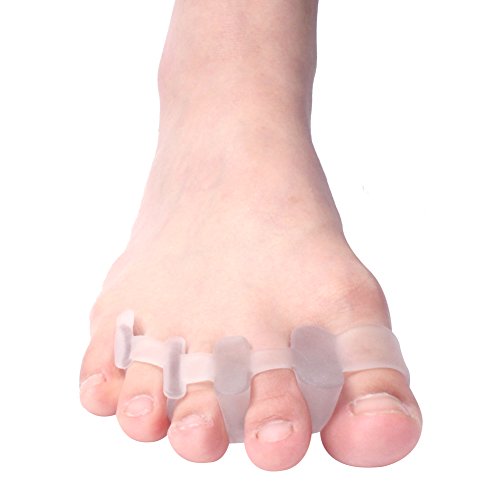 Gel Toe Separators for Men & Women - Silicone Toes Spacers Achilles Stretcher for Bunion Pain Relief Plantar Fasciitis Correction