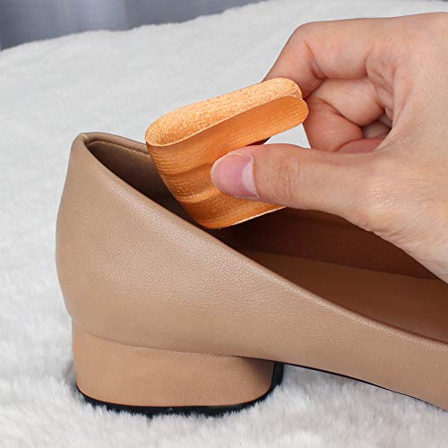 Heel Cushion Pads, Reusable Self Adhesive Inserts and Grips, Foot Protector Liners (Black)
