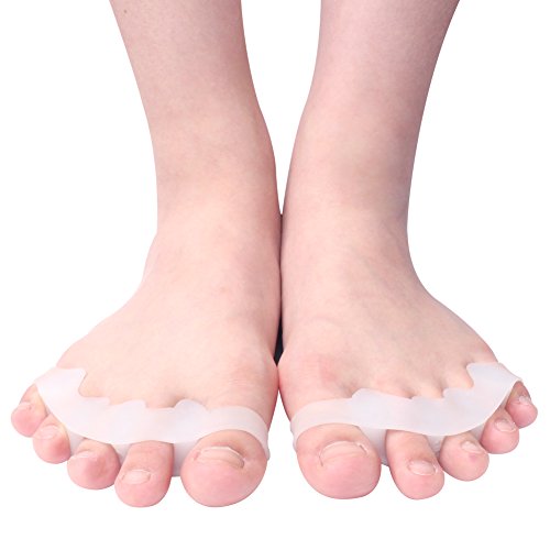 Silicone Toe Separators for Men & Women - Gel Toes Spacers & Stretcher for Pedicure Yoga Running Ballet Bunion Pain Relief