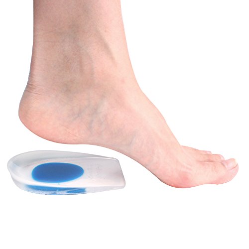 Gel Heel Lift Cushion Cups - 0.4 Inches Height Increase Insoles, Plantar Fasciitis Inserts for Men