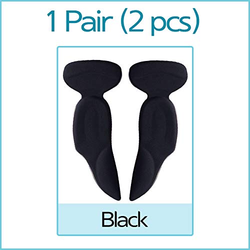 3 in 1 Arch Support Heel Cushion and Liner for Men and Women, Gel Shoe Heel Inserts (Black)