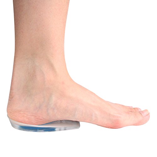 Gel Heel Lift Cushion Cups - 0.4 Inches Height Increase Insoles, Plantar Fasciitis Inserts for Men
