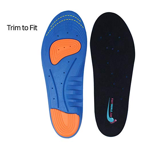 Memory Foam Shoe Inserts - Breathable Sport Shoe Insoles - Men (8.5-12), Women (9.5-13)
