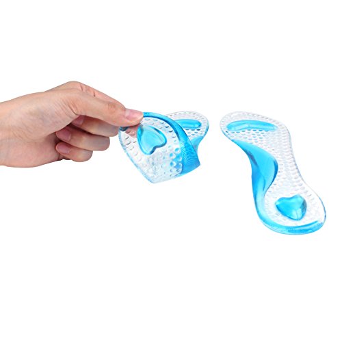 footinsole Arch Support Shoe Insert – Effective Support for Fallen, Flat or Weak Arches (with Heel Cushion, Blue)