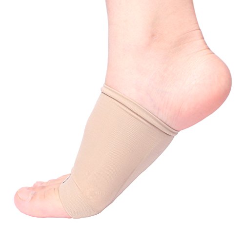 Arch Support Sleeves with Comfort Gel Cushions for Flat Foot and Plantar Fasciitis Pain Relief