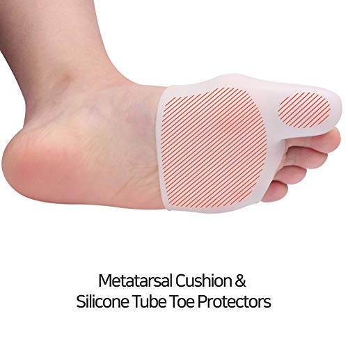 Gel Bunion Protector Sleeves - Metatarsal Pads for Men and Women – Pain Relief Toe Socks (1 Pair)