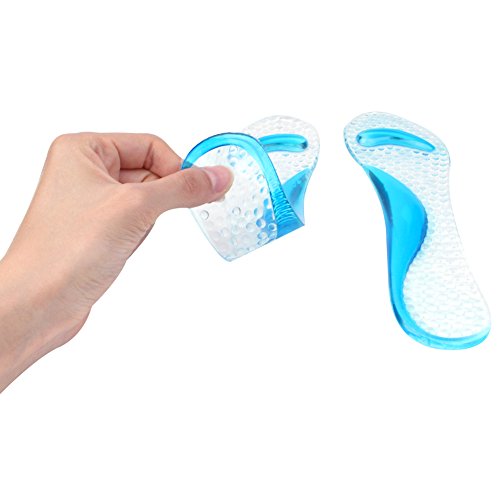 footinsole Arch Support Orthotic Insoles – Effective Support for Fallen, Flat or Weak Arches (Without Heel Cushion, Blue)