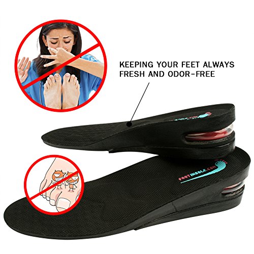 2 Inches Height Increase Shoe Insoles with Air Cushion - 2 Layers (2" UP) (Women's 5.5-9.5)