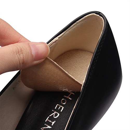 footinsole Shoes Inserts for Heels - Suede Massage Gel Heel Cushion Pad - Relief from Heel 1 Pair