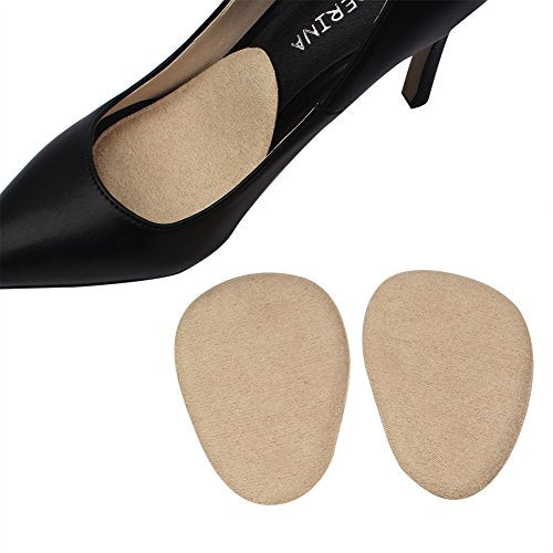 footinsole Forefoot Suede Insoles (4 PCS) Gel Foot Pad - PU Gel Offers Effective Massage 2 Pairs