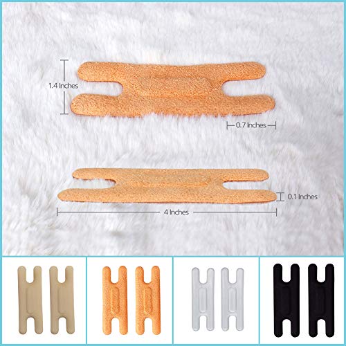 Heel Cushion Pads, Reusable Self Adhesive Inserts and Grips, Foot Protector Liners (Transparent)