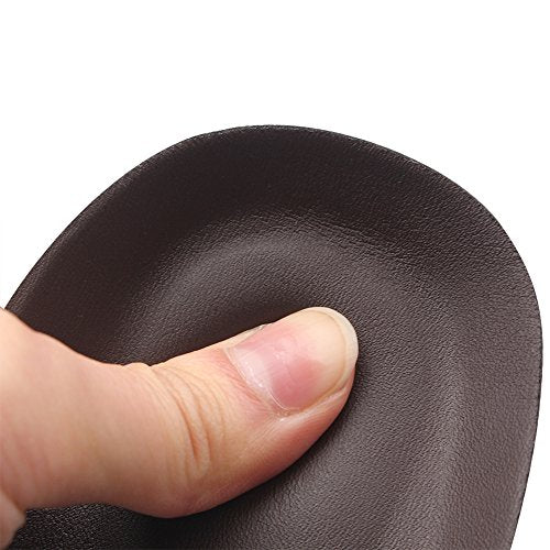 footinsole Dress Shoe Inserts Heel Cushion Insoles – Comfortable - Leather Brown
