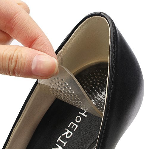 footinsole Shoes Inserts for Heels (4 PCS) - Transparent Massage Gel Cushion Pad (2 Pairs)