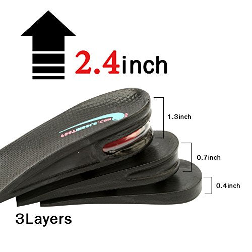 Air up Height Increase Shoe Heel Lift Inserts for Men and Women (3 Layers, 2.5" UP)
