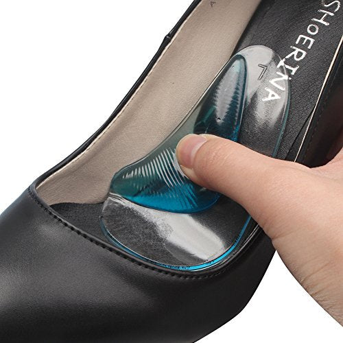 footinsole Arch Support Insoles Pu Gel Foot Massage Flat Feet Insoles 1 Pair (2 Cushion Pads)