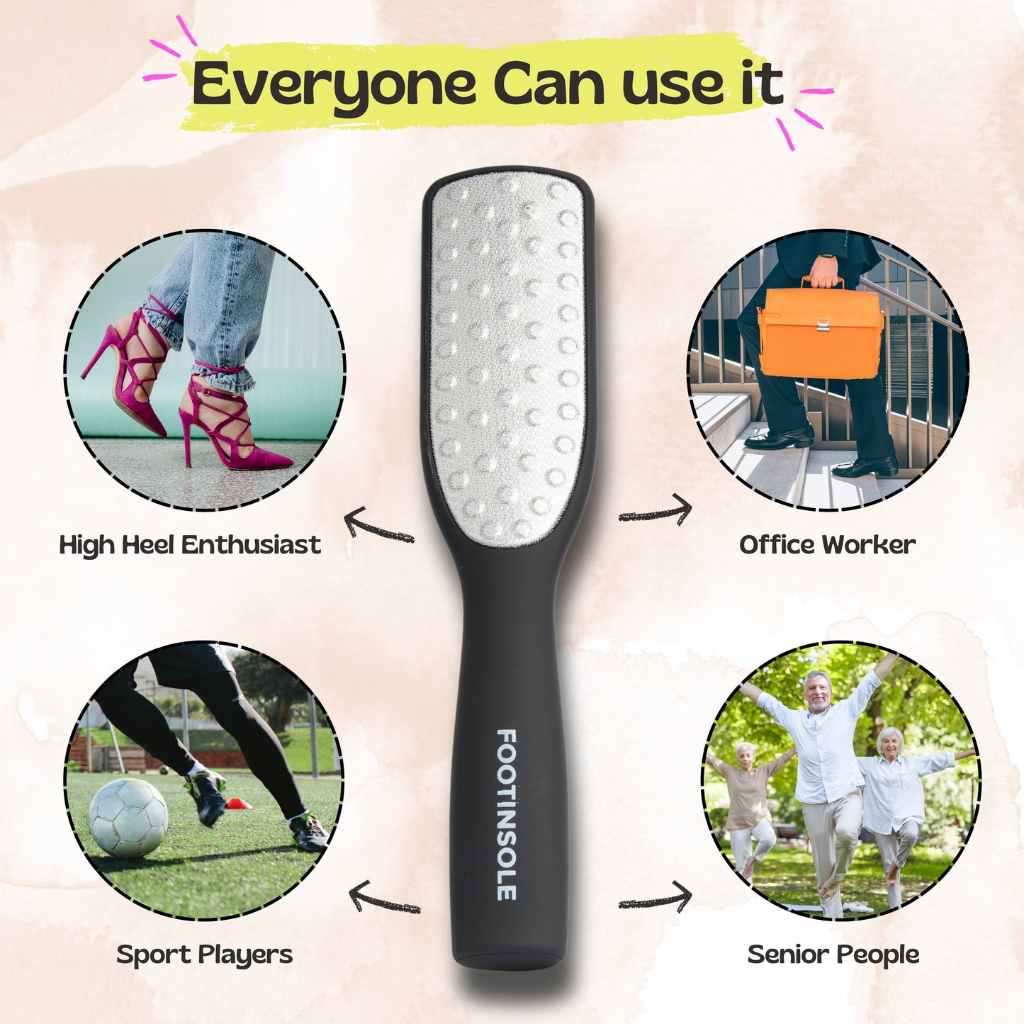 Dual Sided Foot Files Callus Remover - Foot Care Pedicure Stainless Steel File