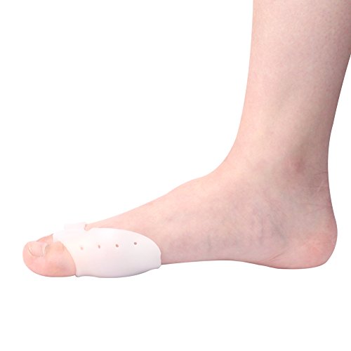 Gel Bunion Three Toe Spacers - Big Toe Silicone Pad Separators - Forefoot Cushion Protector for Bunions, Calluses, Hammer Toes