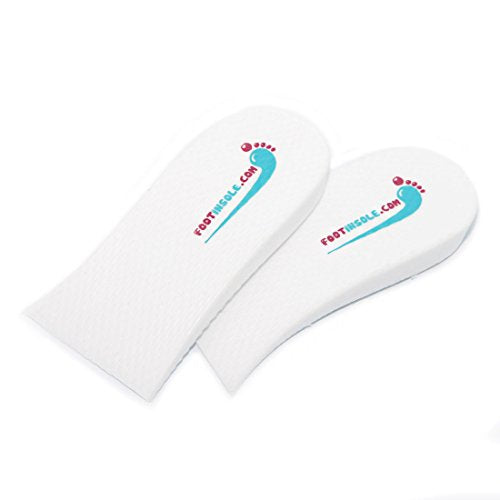 footinsole Air up Height Increase Elevator Shoe Insoles Heels Inserts for Men and Women (White)