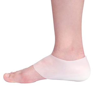 1 Inch Height Increase Gel Sleeves - Silicone Heel Socks - Invisible Heel Protector