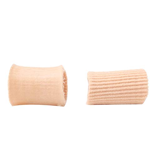 footinsole Gel Toe Protectors -Gel Toe Tube - Fabric Sleeve Toe Protectors 2PCS (0.8 X 6 Inches)