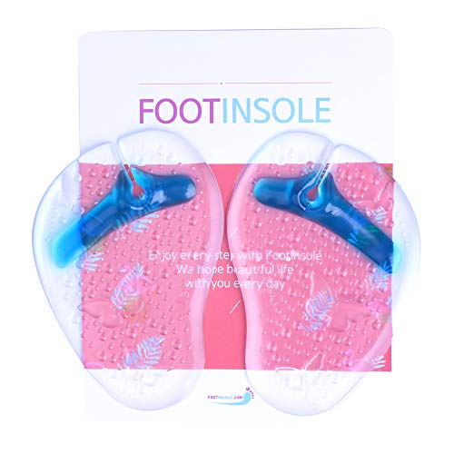 footinsole Forefoot Insoles Cooling Gel Foot Pad with Raised Ridge (4 Cushion Pads) - 2 Pairs