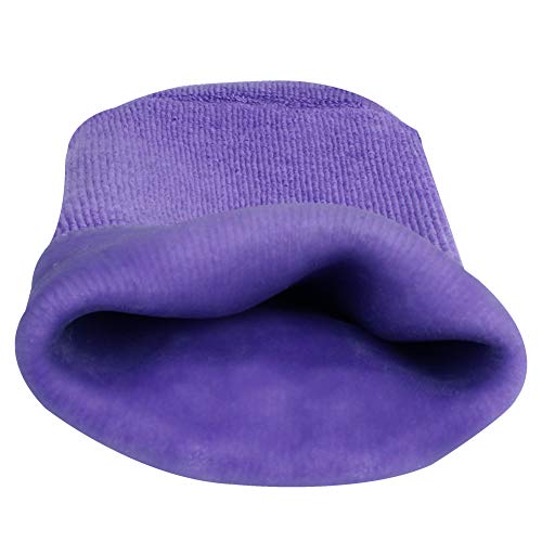 Comfort Gel Socks for Men and Women - Soft Spa Silicone Gel Infused Moisturizing Socks for Dry Cracked Heel Feet (Purple (1 Pair))