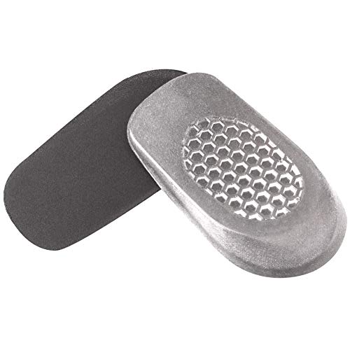 Silicone Heel Cups - 0.6 Inches Gel Height Increase Insoles, Achilles Tendonitis Inserts for Women