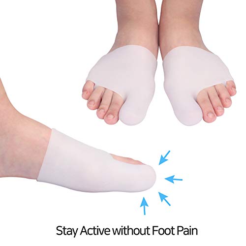 Gel Bunion Protector Sleeves - Metatarsal Pads for Men and Women – Pain Relief Toe Socks (2 Pairs)