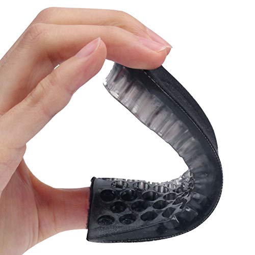 Heel Lift Inserts - Height Increase Insoles for Men & Women - Invisible Silicone Gel Cushion Shoe Pads - 3 Detachable Layers